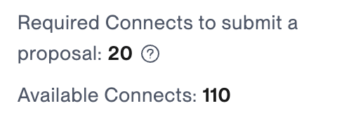 Upwork: cần 20 connects để gửi 1 proposal