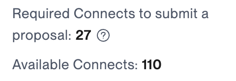 Upwork: cần 27 connects để gửi 1 proposal